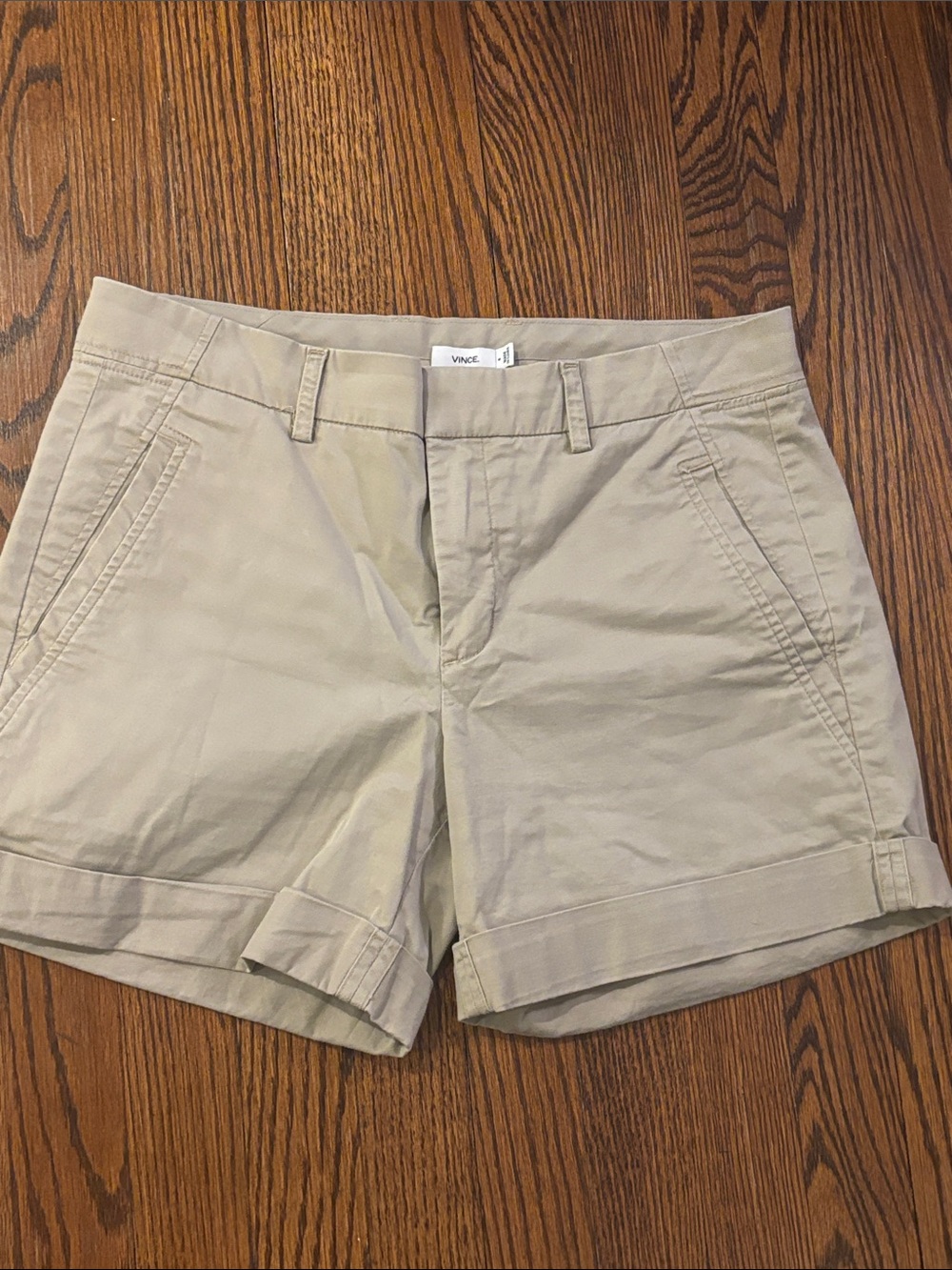 Vince Tan Cuffed Bermuda Shorts